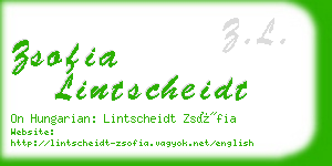 zsofia lintscheidt business card
